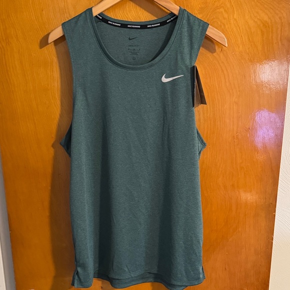 Nike Tank Top Mens Medium Green Running - Picture 1 of 4